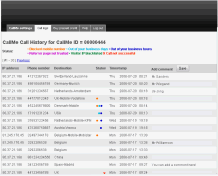 Screenshots of CallME! Call History