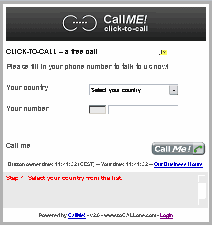 CallME! click-to-call screenshot - click to enlarge